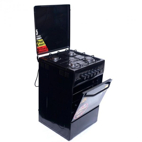 Blueflame 50cm X 50cm Full Gas Upright Standing Cooker C5040G-B ( Made In Turkey ) - Black - Black. (3YR WRNTY) 3