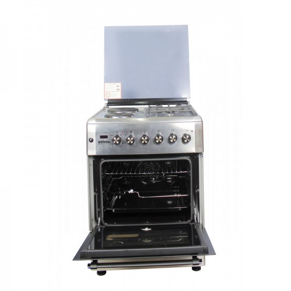 Blueflame 60cm X 60cm Diamond Series Cooker D6022ERF 2 Gas Burners and 2 Electric Plates With Electric Oven - Silver (3YR WRNTY) 2