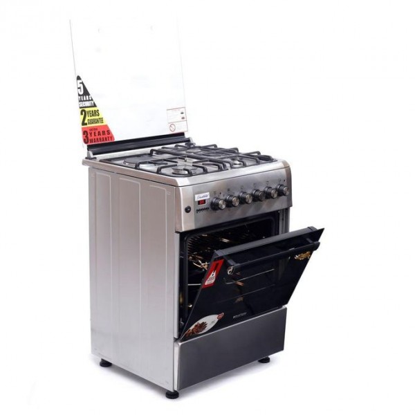 Blueflame 60cm X 60cm Diamond Series Cooker D6031ERF 3 Gas Burners And 1 Electric Plate With Electric Oven - Silver (3YRS WRNTY) 4