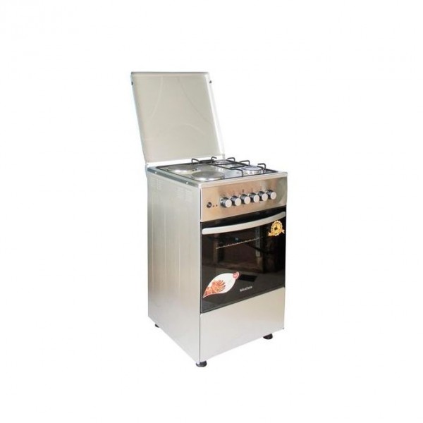 Blueflame Cooker C5022E - I 50x50cm 2gas burners and 2 electric plates, Stainless steel (Inox) 5
