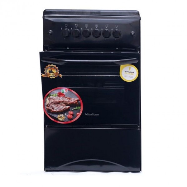 Blueflame 50cm X 50cm Full Gas Upright Standing Cooker C5040G-B ( Made In Turkey ) - Black - Black. (3YR WRNTY)