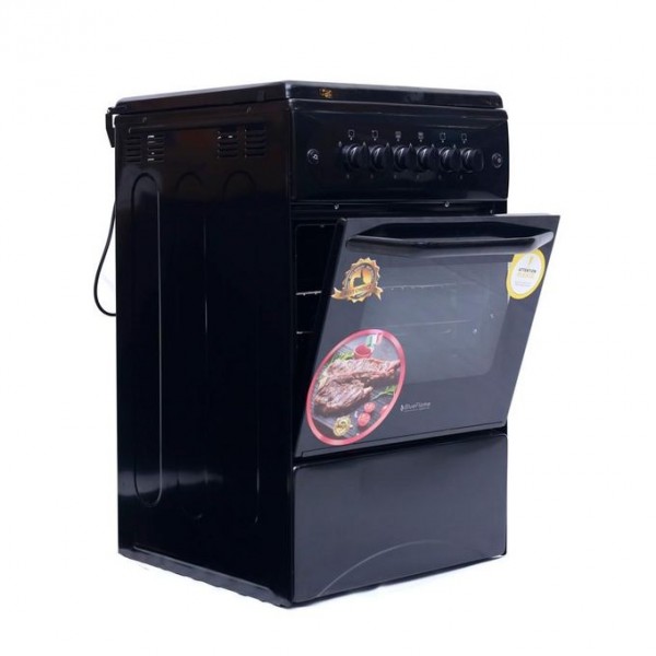 Blueflame 50cm X 50cm Full Gas Upright Standing Cooker C5040G-B ( Made In Turkey ) - Black - Black. (3YR WRNTY) 2