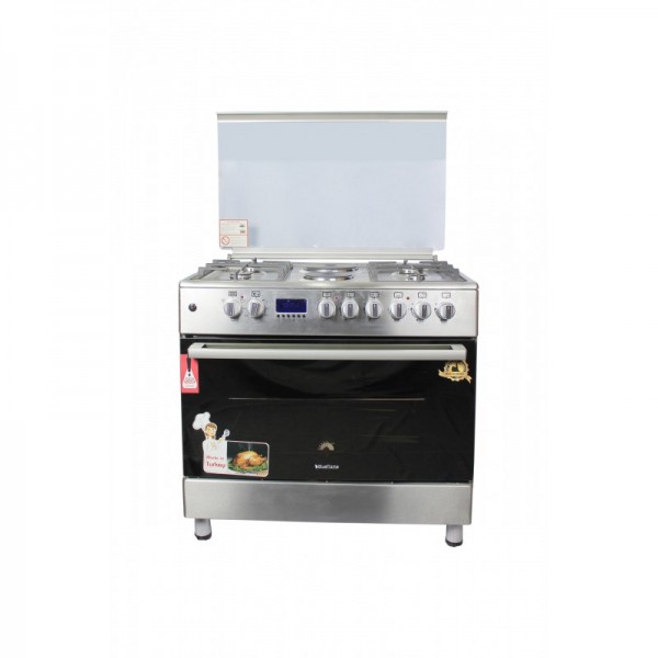 Blueflame 90cm*60cm ET9042ERF Diamond Cooker 4 Gas Burners And 2 Electric Burners - Stainless Steel