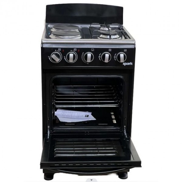 SPARK 50x50cm 2 Gas + 2 Electric Cooker with Gas Oven - Black (1YR WRNTY) 4