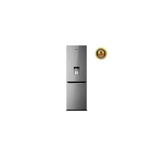 Hisense 341L / 341 liters Double Door Bottom Mounted Dispenser Refrigerator - Silver
