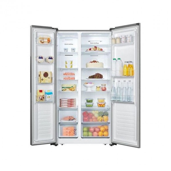Hisense 750 Liters / 750L Side By Side Nofrost Fridge With Water Dispenser Inox 2