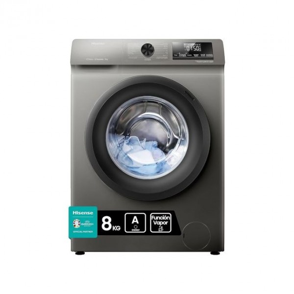 Hisense 8KG Automatic Front Loader Washing Machine 8 KG - Silver (2YRS WRNTY)