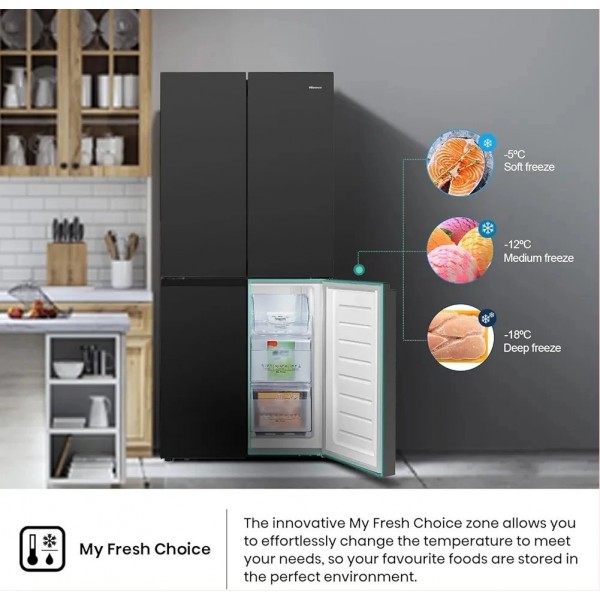 Hisense Hisense 610L Nofrost 4 Door bottom freezer With Water Dispenser BLACK (3YRS WRNTY) 6
