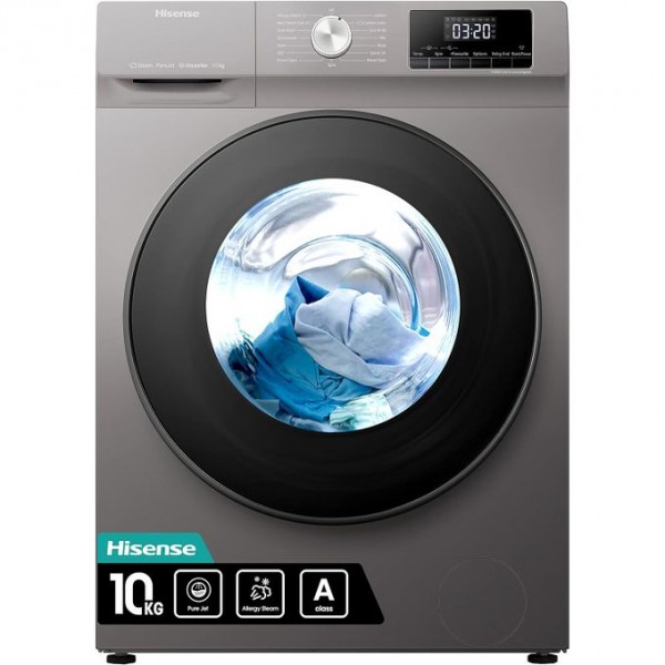 Hisense 10KG Front Loader Automatic Washing Machine 10 Kg -Silver (2YRS WRNTY)