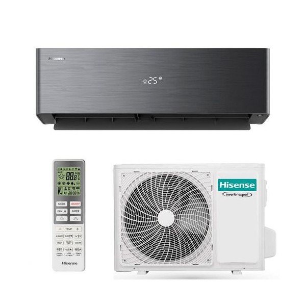 Hisense 12000 BTU Wall Split Energy Pro X AI Smart AC Air Conditioner with Full DC Inverter - Black