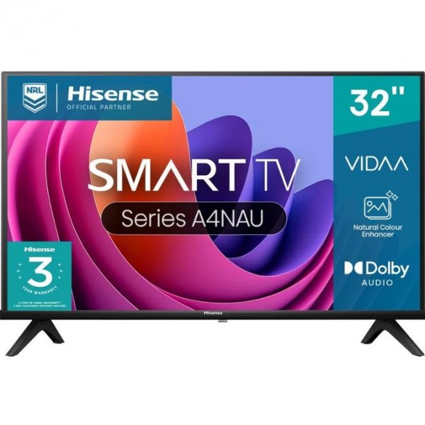 Hisense 32 Inch Smart 32Q4QS HDR LED VIDA Smart Free- Black 3 Yrs Warranty