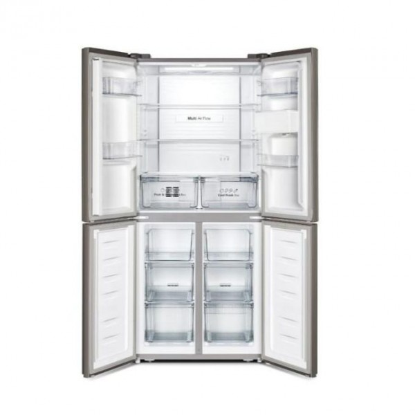 Hisense 515L 4 Door Side By Side Water Dispenser Refrigerator Silver 3