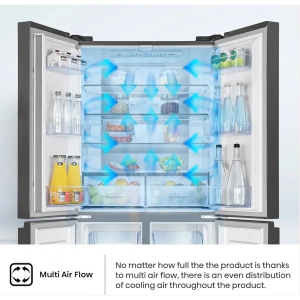 Hisense Hisense 610L Nofrost 4 Door bottom freezer With Water Dispenser BLACK (3YRS WRNTY) 3