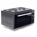 Blueflame 45 Liters Electric Mini Oven With Two Hot Plates / Hobs - Inox 1