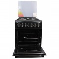 BlueFlame cooker S6031EFRP - B 60x60cm, 3 gas burners and 1electric hot plate with electric oven Black in colour 3