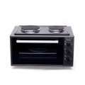 Blueflame 35 Liters Electric Mini Oven With Two Hot Plates / Hobs - Inox 1
