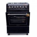 Blueflame Blueflame 60cm X 60cm Rustic Cooker T6031ERF-B 3 Gas Burners And 1 Hot Plate ( Made In Turkey )- Black (3YRS WRNTY) 1