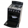 SPARK 50X50cm 3 Gas Burner and 1 Electric Hotplate With Gas Cooker - Black (1YR WRNTY) 3