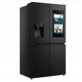 Hisense 680 Liters / 680L Smart Refrigerator Cross Door With Touch Display Screen Water And Ice Dispenser,Metal Cooling, Fridge Mate Black 1