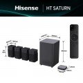 Hisense HT Saturn, 4.1.2ch Dolby Atmos / DTS:X Sound Bar with Wireless Subwoofer & Satellite Speakers - Black 2
